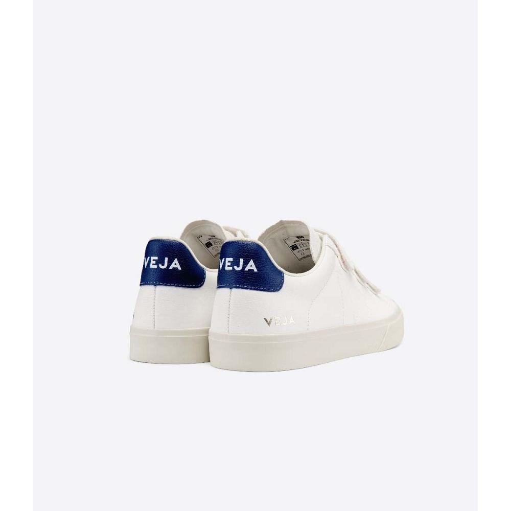 White/Blue Women's Veja RECIFE CHROMEFREE Sneakers | AU 625SGL